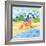 Deck Chair Flamingo-Paul Brent-Framed Art Print