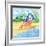 Deck Chair Flamingo-Paul Brent-Framed Art Print