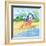 Deck Chair Flamingo-Paul Brent-Framed Art Print