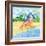 Deck Chair Flamingo-Paul Brent-Framed Art Print