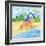 Deck Chair Flamingo-Paul Brent-Framed Art Print