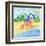 Deck Chair Flamingo-Paul Brent-Framed Art Print