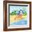 Deck Chair Flamingo-Paul Brent-Framed Art Print