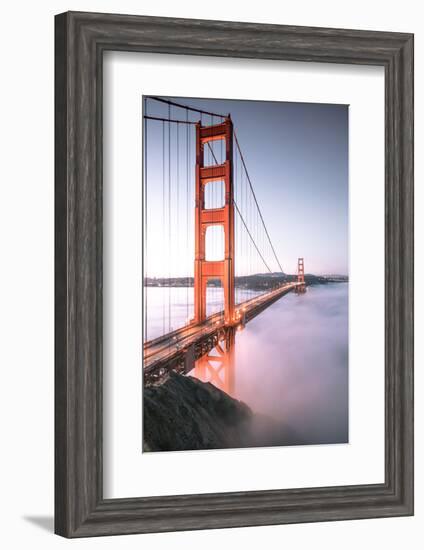 Deck Fog Arrives at Golden Gate Bridge, San Francisco-Vincent James-Framed Photographic Print