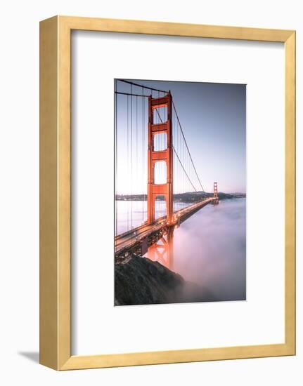 Deck Fog Arrives at Golden Gate Bridge, San Francisco-Vincent James-Framed Photographic Print