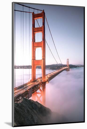 Deck Fog Arrives at Golden Gate Bridge, San Francisco-Vincent James-Mounted Photographic Print