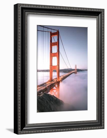 Deck Fog Arrives at Golden Gate Bridge, San Francisco-Vincent James-Framed Photographic Print