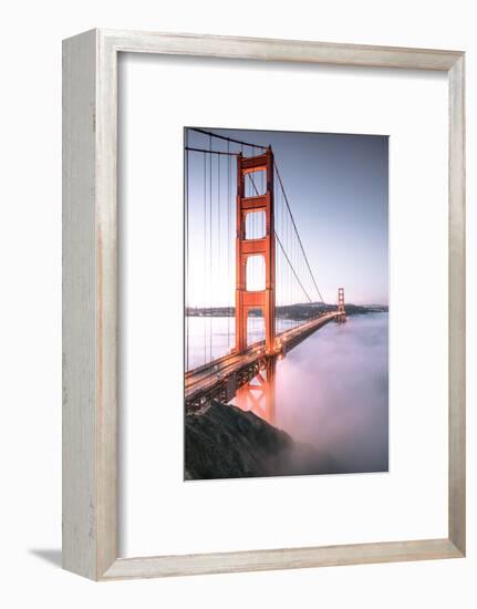 Deck Fog Arrives at Golden Gate Bridge, San Francisco-Vincent James-Framed Photographic Print