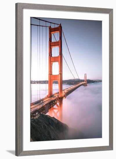 Deck Fog Arrives at Golden Gate Bridge, San Francisco-Vincent James-Framed Photographic Print