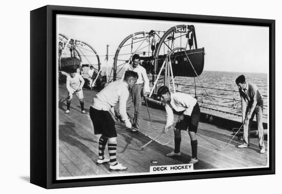 Deck Hockey on Board the Battleship HMS 'Nelson, 1937-null-Framed Premier Image Canvas