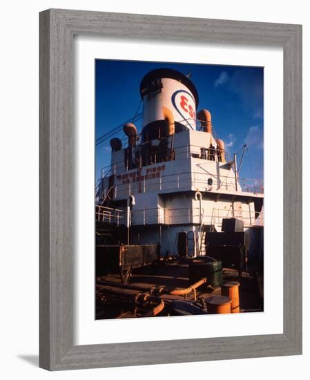 Deck of Esso Oil Tanker Little Rock, Docked at Sun Shipbuilding and Dry Dock Co. Shipyards-Dmitri Kessel-Framed Photographic Print