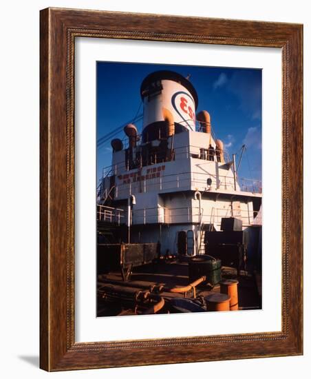 Deck of Esso Oil Tanker Little Rock, Docked at Sun Shipbuilding and Dry Dock Co. Shipyards-Dmitri Kessel-Framed Photographic Print