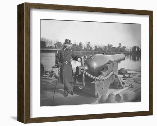 Deck of Gunboat Uss Hunchback During the American Civil War-Stocktrek Images-Framed Photographic Print