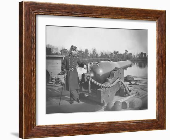 Deck of Gunboat Uss Hunchback During the American Civil War-Stocktrek Images-Framed Photographic Print