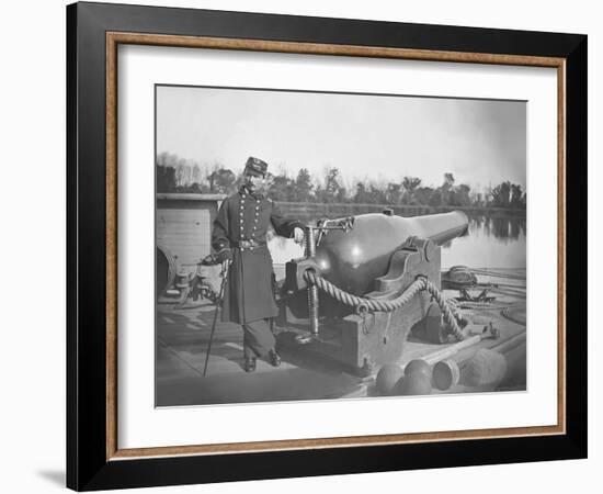 Deck of Gunboat Uss Hunchback During the American Civil War-Stocktrek Images-Framed Photographic Print