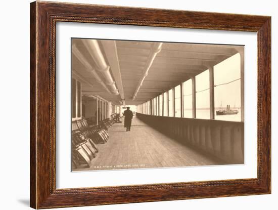 Deck of the Titanic-null-Framed Art Print