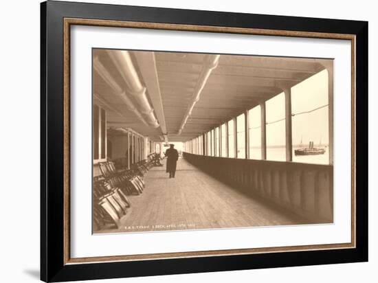 Deck of the Titanic-null-Framed Art Print