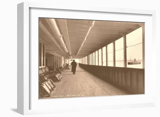 Deck of the Titanic-null-Framed Art Print