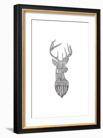 DECK THE DEER-Leah Straatsma-Framed Art Print