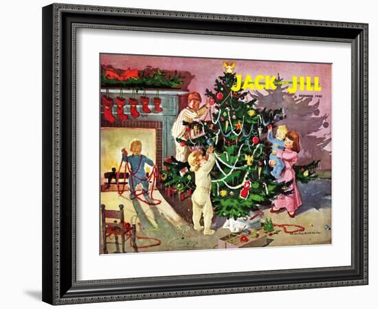 Deck the Halls - Jack and Jill, December 1950-Dorothea Cooke-Framed Giclee Print