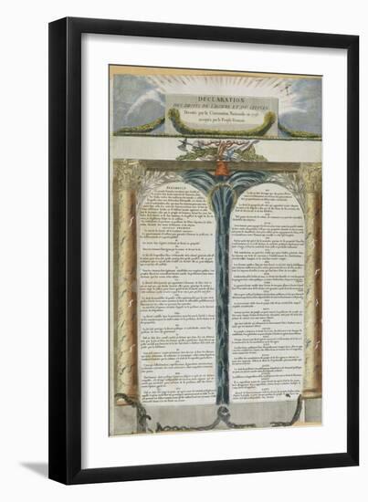 Déclaration des Droits de l'Homme et du Citoyen décrétés par la Convention Nationale en 1793,-null-Framed Giclee Print