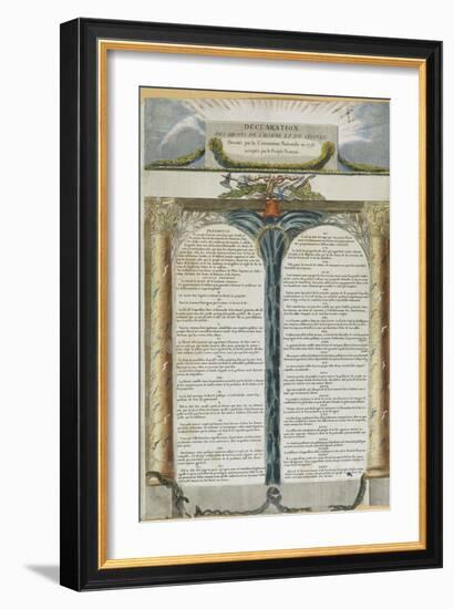 Déclaration des Droits de l'Homme et du Citoyen décrétés par la Convention Nationale en 1793,-null-Framed Giclee Print