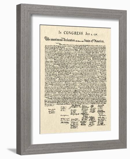 Declaration of Independence Doc.-null-Framed Art Print