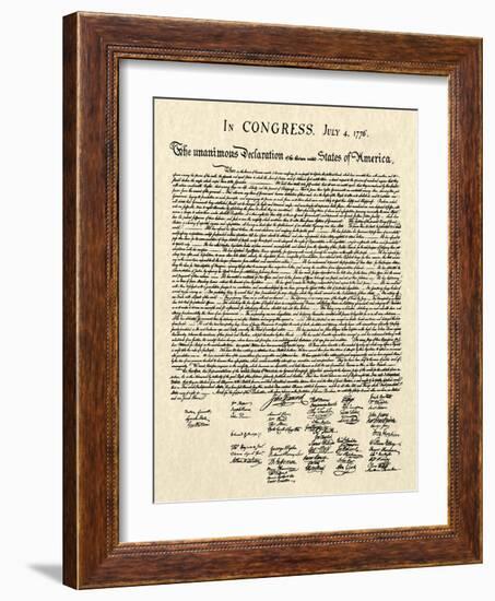 Declaration of Independence Doc.-null-Framed Art Print