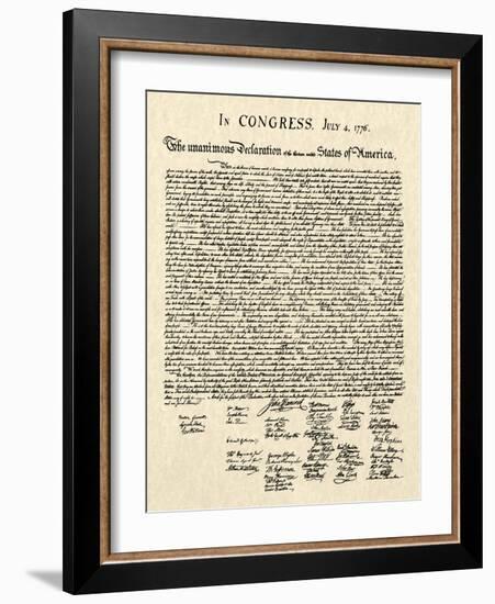 Declaration of Independence Doc.-null-Framed Art Print