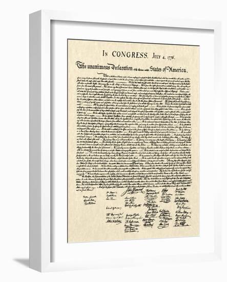 Declaration of Independence Doc.-null-Framed Art Print