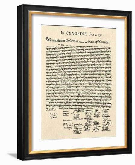 Declaration of Independence Doc.-null-Framed Art Print