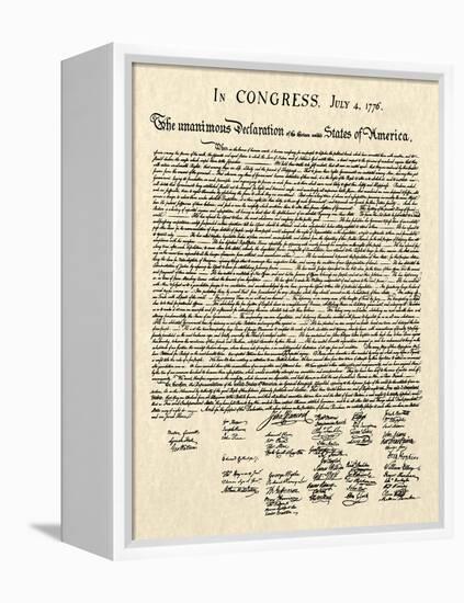 Declaration of Independence Doc.-null-Framed Stretched Canvas