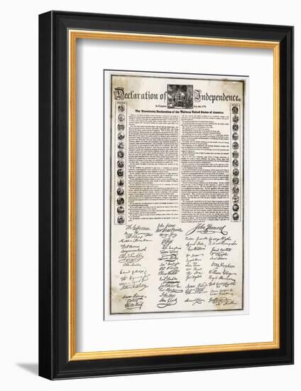 Declaration of Independence Document-null-Framed Photographic Print