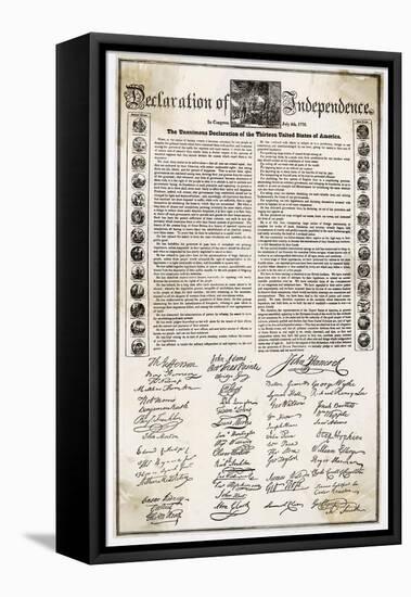 Declaration of Independence Document-null-Framed Premier Image Canvas