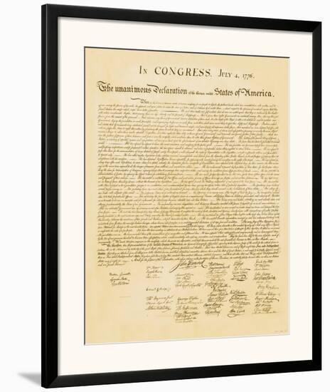 Declaration of Independence-null-Framed Art Print