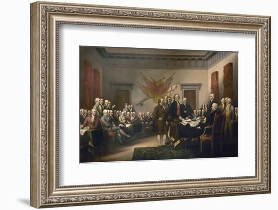 Declaration of Independence-John Trumbull-Framed Art Print