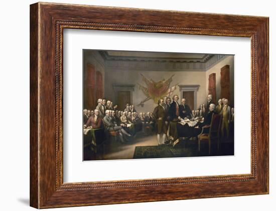 Declaration of Independence-John Trumbull-Framed Art Print