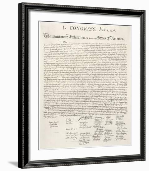 Declaration of Independence-Congress-Framed Art Print