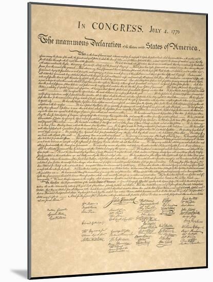 Declaration of Independence-null-Mounted Giclee Print