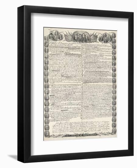 Declaration of Independence-Kurz & Allison-Framed Art Print