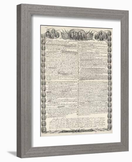 Declaration of Independence-Kurz & Allison-Framed Art Print