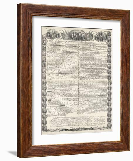 Declaration of Independence-Kurz & Allison-Framed Art Print