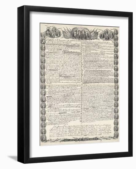 Declaration of Independence-Kurz & Allison-Framed Art Print