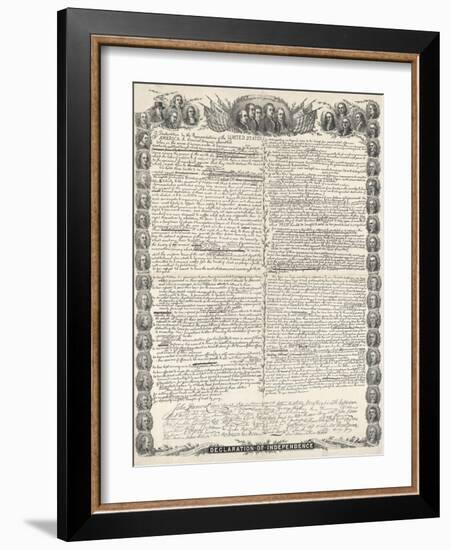 Declaration of Independence-Kurz & Allison-Framed Art Print