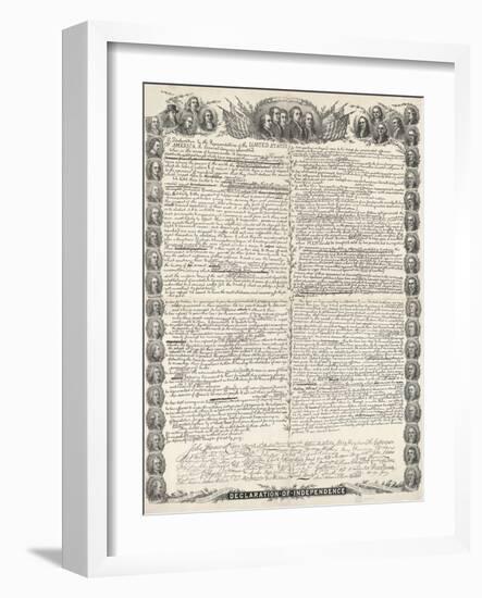 Declaration of Independence-Kurz & Allison-Framed Art Print