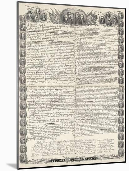 Declaration of Independence-Kurz & Allison-Mounted Art Print