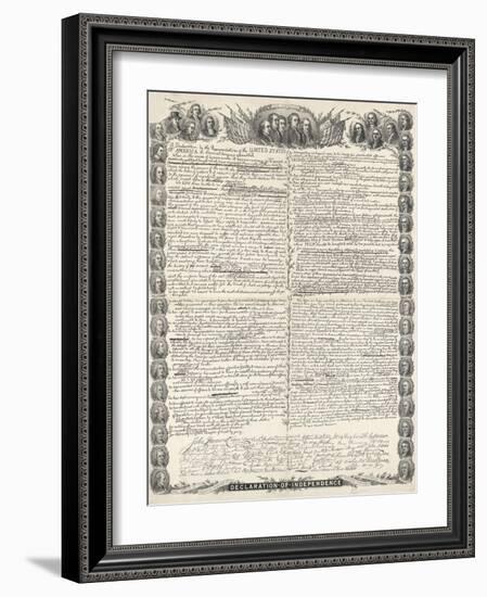 Declaration of Independence-Kurz & Allison-Framed Art Print