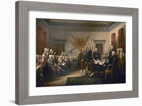 Declaration of Independence-John Trumbull-Framed Art Print