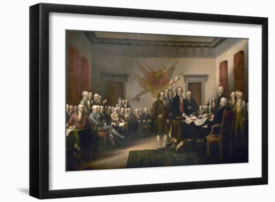 Declaration of Independence-John Trumbull-Framed Art Print