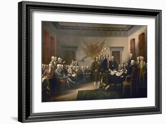 Declaration of Independence-John Trumbull-Framed Art Print